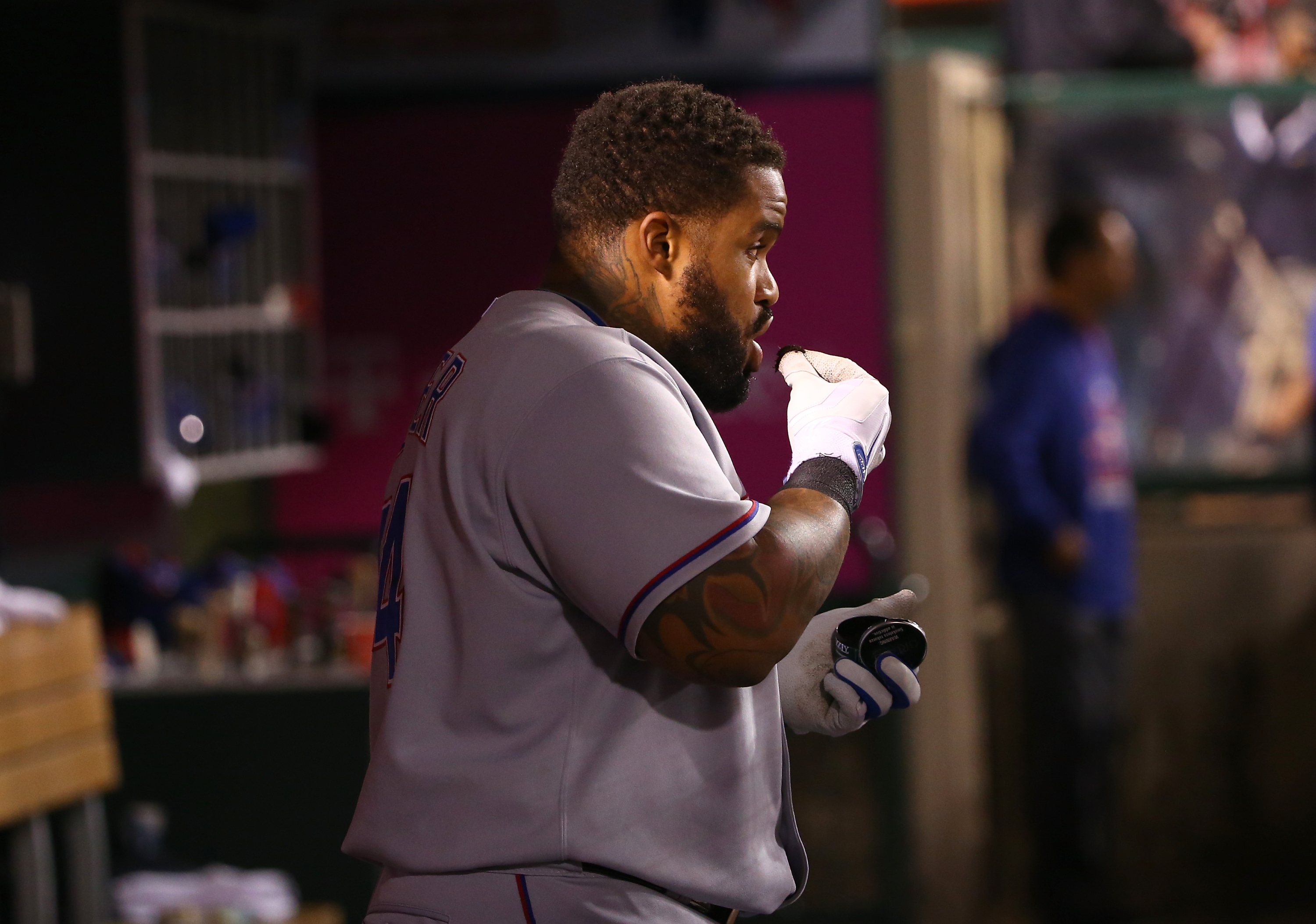 Prince Fielder getting some chewing tobacco. (Getty Images)
