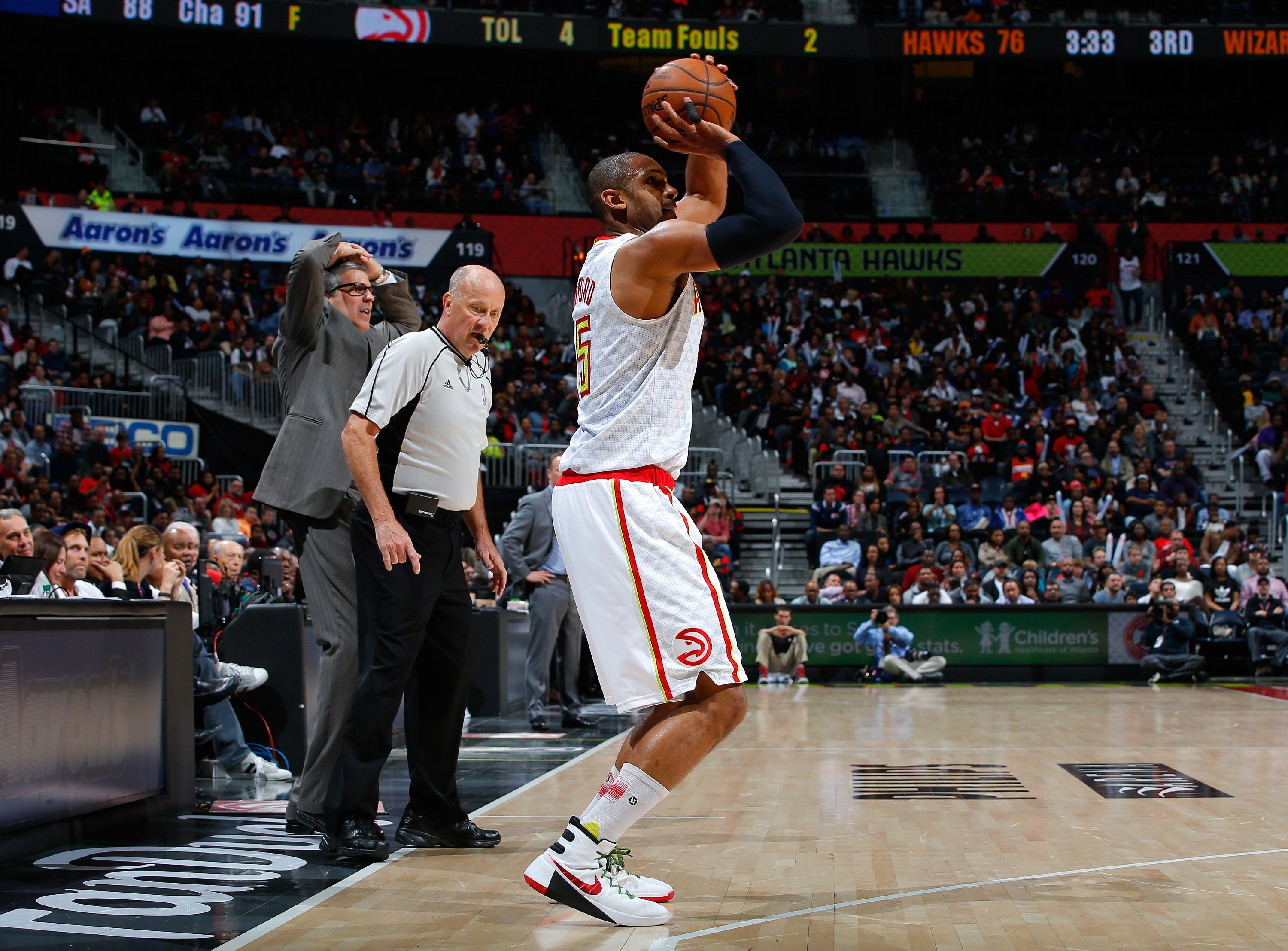 Al Horford has become a legit perimeter threat this season. (Kevin C. Cox/Getty Images)