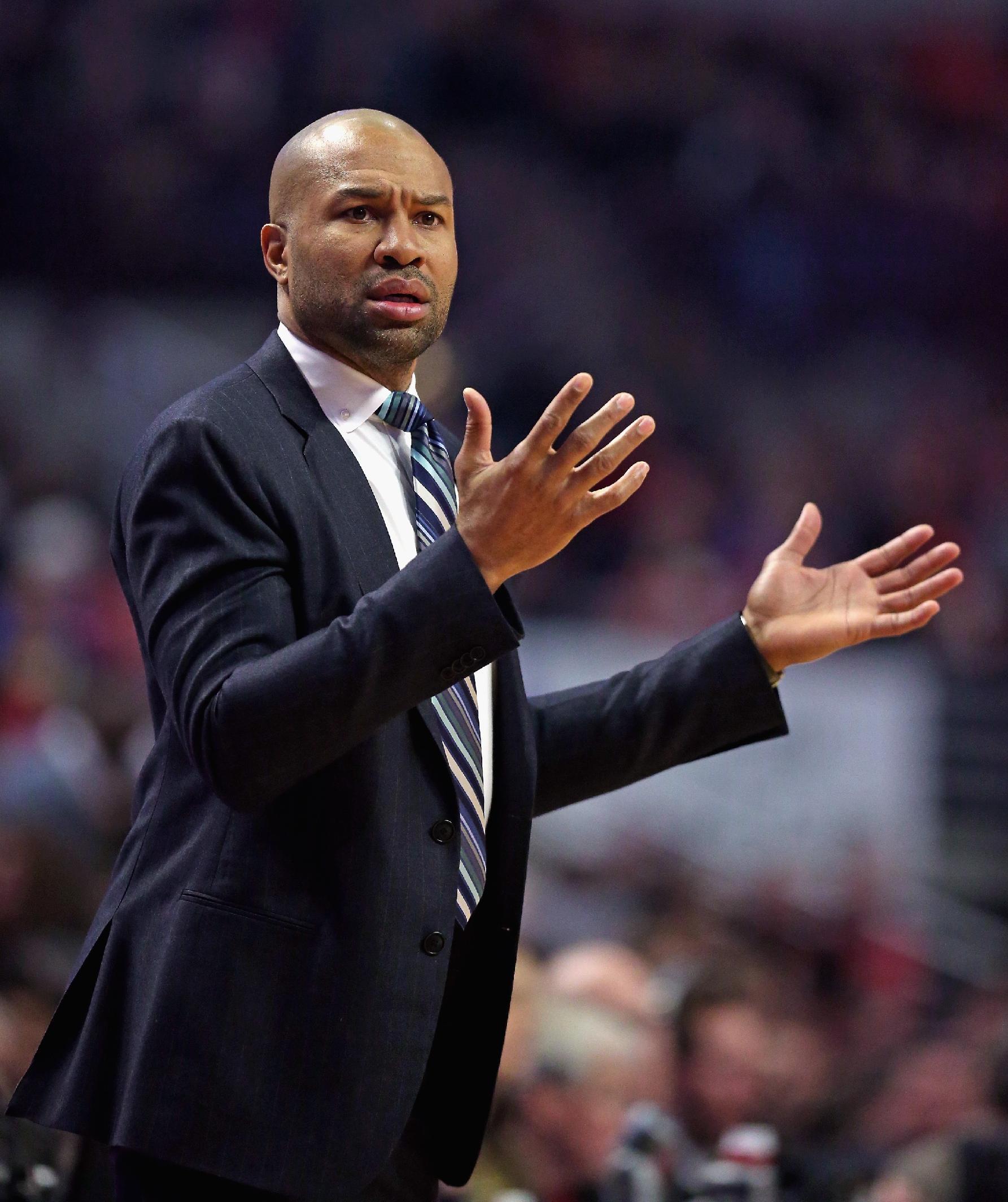 Derek Fisher wonders why you're looking at him funny. (Jonathan Daniel/Getty Images)