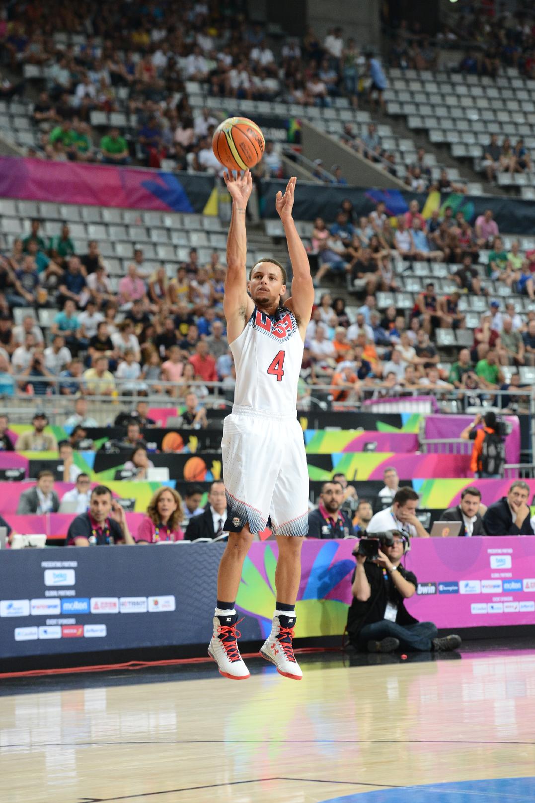 Stephen Curry was a member of the Team USA Group that captured gold at the 2014 FIBA World Cup in Spain. (Garrett Ellwood/Getty Images)
