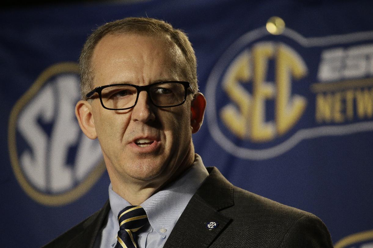 SEC Commissioner Greg Sankey. (AP Photo/Mark Humphrey)