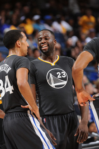 OAKLAND, CA - MARCH 21: Draymond Green #23 of the Golden State Warriors during the game against the Utah Jazz on March 21, 2015 at ORACLE Arena in Oakland, California. (Photo by Noah Graham/NBAE via Getty Images)