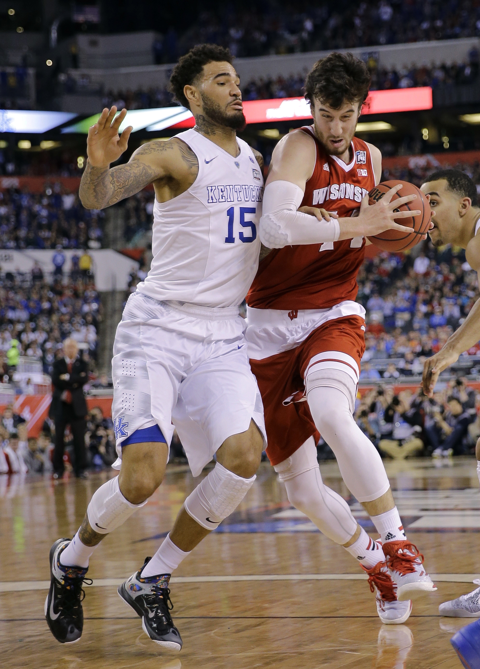 Could either Willie Cauley-Stein or Frank Kaminsky fall to the Jazz at No. 12? (AP Photo/David J. Phillip)