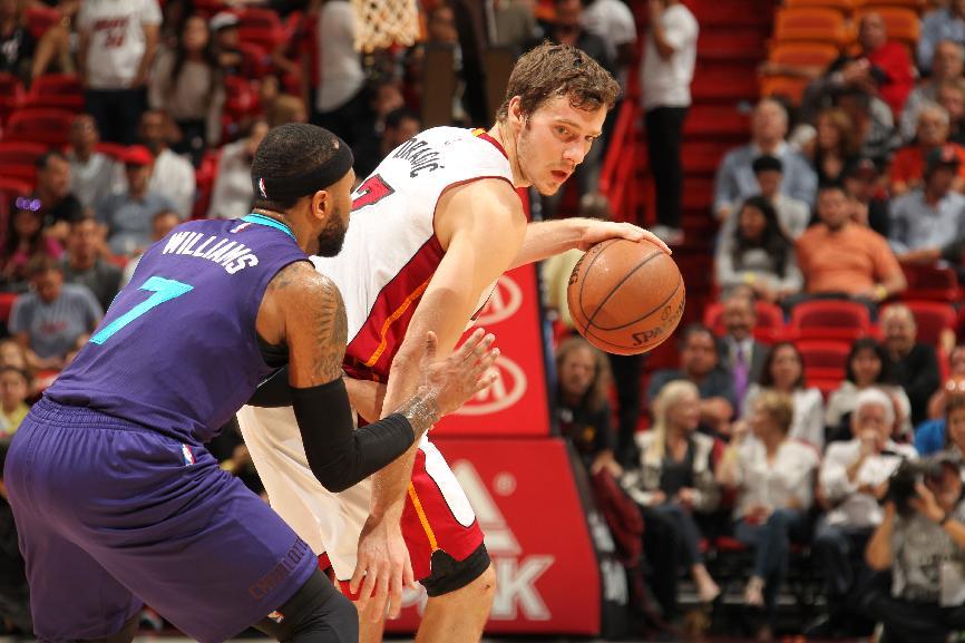 Goran Dragic put the Heat on his back late. (Issac Baldizon/NBAE/Getty Images)