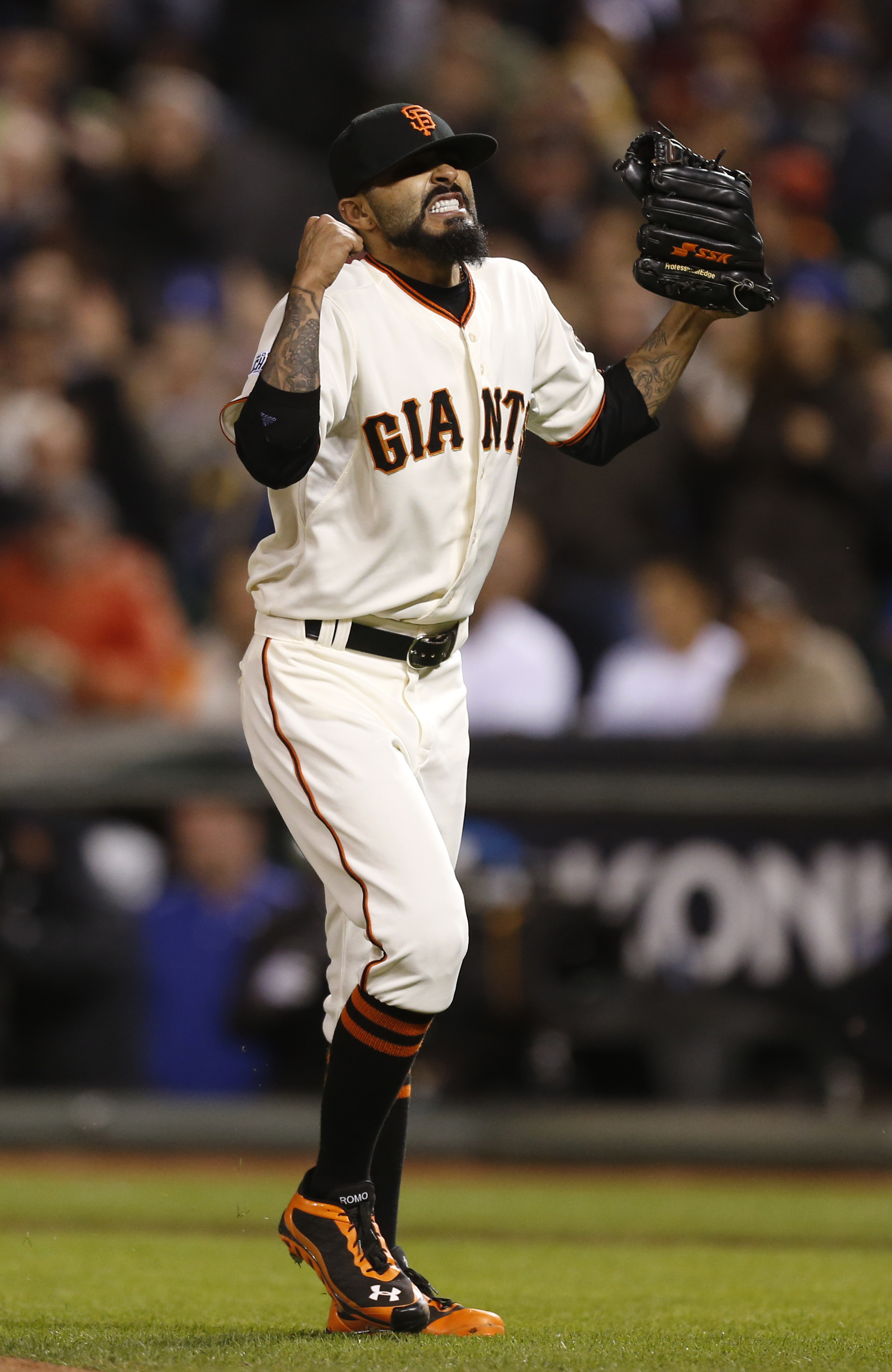 San Francisco Giants pitcher Sergio Romo. (AP Photo/Beck Diefenbach)