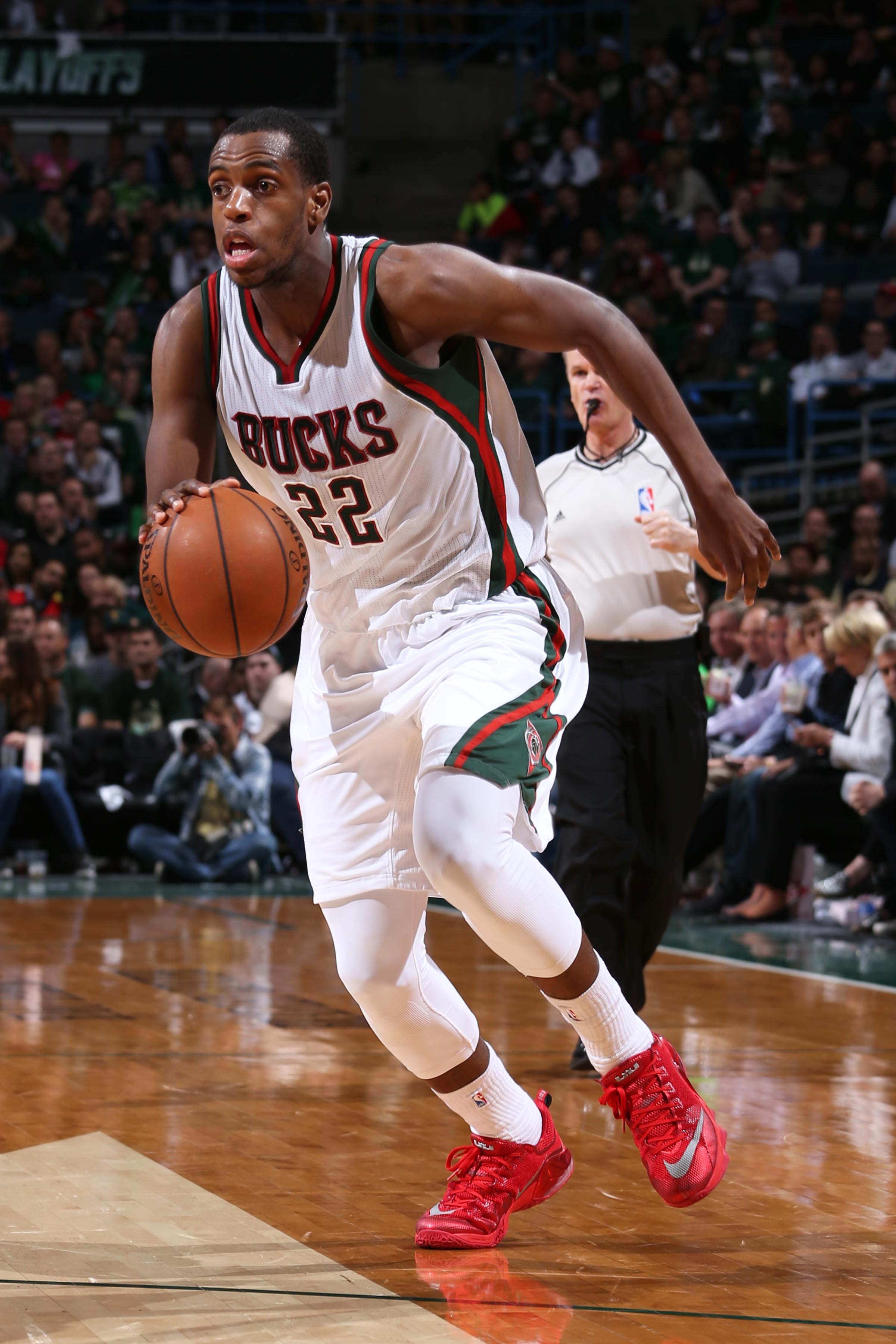 Khris Middleton got five years and $70 million to make a two-way difference. (Gary Dineen/NBAE/Getty Images)