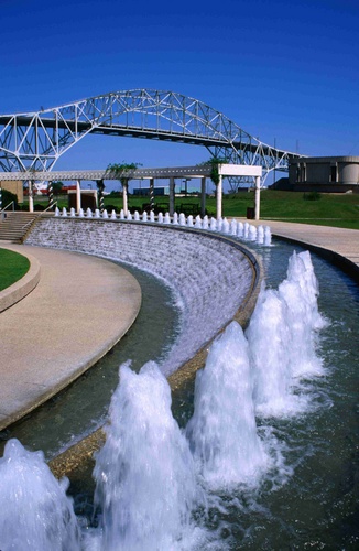 The Corpus Christi Water Gardens, with approximately 150 fountains