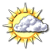 Weather forecast, provided by Yahoo