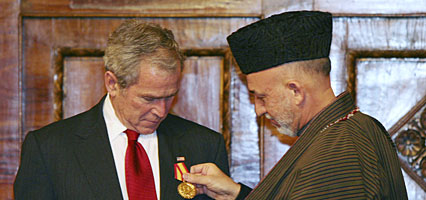Bush in Afghanistan
