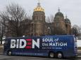 The Biden campaign cancelled events in Texas after a convoy of trucks flying Trump flags surrounded their bus and ran into a person's car, officials say