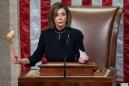 Trump impeachment: Nancy Pelosi glares at applauding Democrats after historic vote