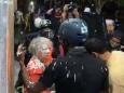 Woman confronting vandals covered in paint during renewed Portland protests