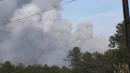 Forest fire continues to burn in Burlington County, New Jersey