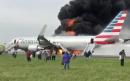 Footage emerges of moment American Airlines plane burst into flames