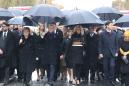 Trump, Putin absent for leaders' symbolic walk in Paris rain