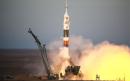Astronauts blast off for space station on Russian rocket after October crash