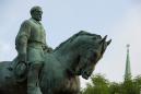 Charlottesville statue of Robert E. Lee vandalized with anti-Trump graffiti