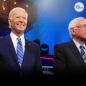 Wide-eyed Joe Biden dodges Bernie Sanders' hand in viral debate moment