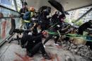 Protesters hit Hong Kong commute as western powers urge restraint