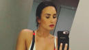 Demi Lovato Is Already Cool For The Summer In Plunging Cherry Swimsuit