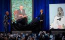 Barack Obama praises 'invisible' workers in dig at Republicans during official portrait unveiling