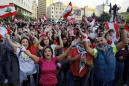 The Latest: Tens of thousands protest in Lebanese capital