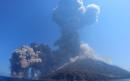 Alarmed tourists watch huge volcanic eruption on Italy's Stromboli island