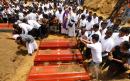 Grief stricken relatives bid farewell to Sri Lanka terror attack victims at ceremony outside devastated church