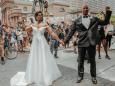 A couple got married in the middle of a Black Lives Matter protest after their ceremony was cancelled due to the coronavirus