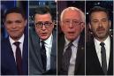 Stephen Colbert, Trevor Noah, Jimmy Kimmel, and Bernie Sanders preview the future of Bernie vs. Biden