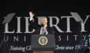 Trump gives himself a pep talk at Liberty University commencement