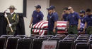 The Latest: Hundreds attend service for fallen firefighter
