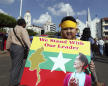 Hundreds rally in Myanmar to show support for Suu Kyi
