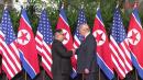 This Is the Moment President Trump Shook Hands With North Korean Leader Kim Jong Un in Singapore