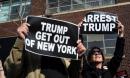 'He's an embarrassment': hostile welcome for Trump on return to New York