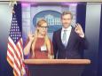 Two members of alt-right accused of making white supremacist hand signs in White House after receiving press passes