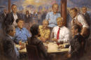 That Painting of Trump Having a Diet Coke With Abraham Lincoln Is Now Hanging in the White House