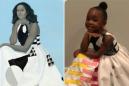 Adorable girl who marveled at Michelle Obama's portrait dressed as it for Halloween