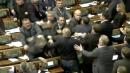 Ukrainian lawmakers brawl in parliament