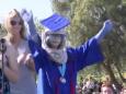 California teenager with rare skin condition braves sunshine to attend graduation