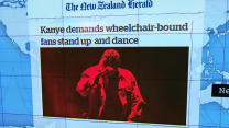 Headlines at 8:30: Kanye West demands fans at Sydney concert to stand up, including two in wheelchairs