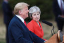 Trump trashes immigration in Europe as British PM praises it in U.K.