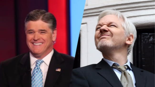 Sean Hannity Will Interview Julian Assange Inside London's Ecuadorian Embassy For Fox News - Yahoo Sports