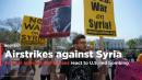 Photos: Antiwar activists and Syrians protest U.S.-led airstrikes against Syria